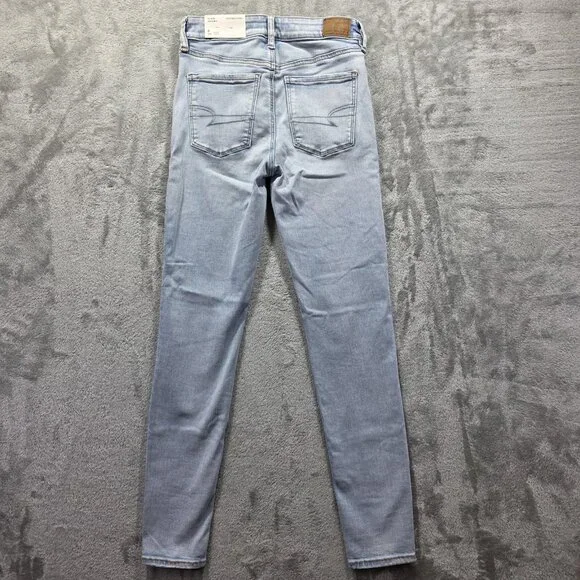 American Eagle Jeans Womens 6 28W Light Wash Hi-Rise Jegging Next Level Stretch - Picture 2 of 11
